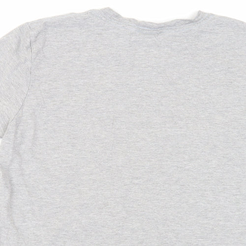 Rick and Morty Womens Grey Cotton Basic T-Shirt Size M Crew Neck