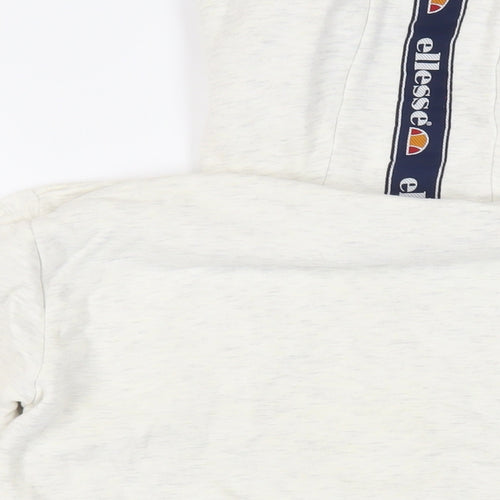 ellesse Womens Grey Cotton Pullover Hoodie Size 10 Pullover - Logo