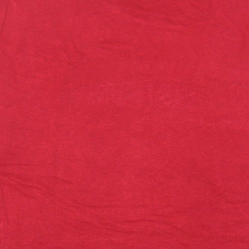 Phase Eight Womens Red Viscose Basic T-Shirt Size 14 Boat Neck