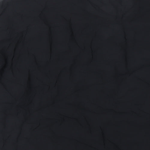 Marks and Spencer Womens Black Viscose Basic Button-Up Size XL V-Neck - Embroidered Detail