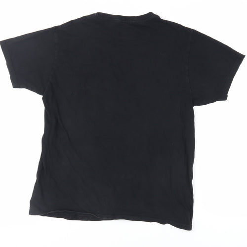 Element Mens Black Cotton T-Shirt Size M Crew Neck - Logo