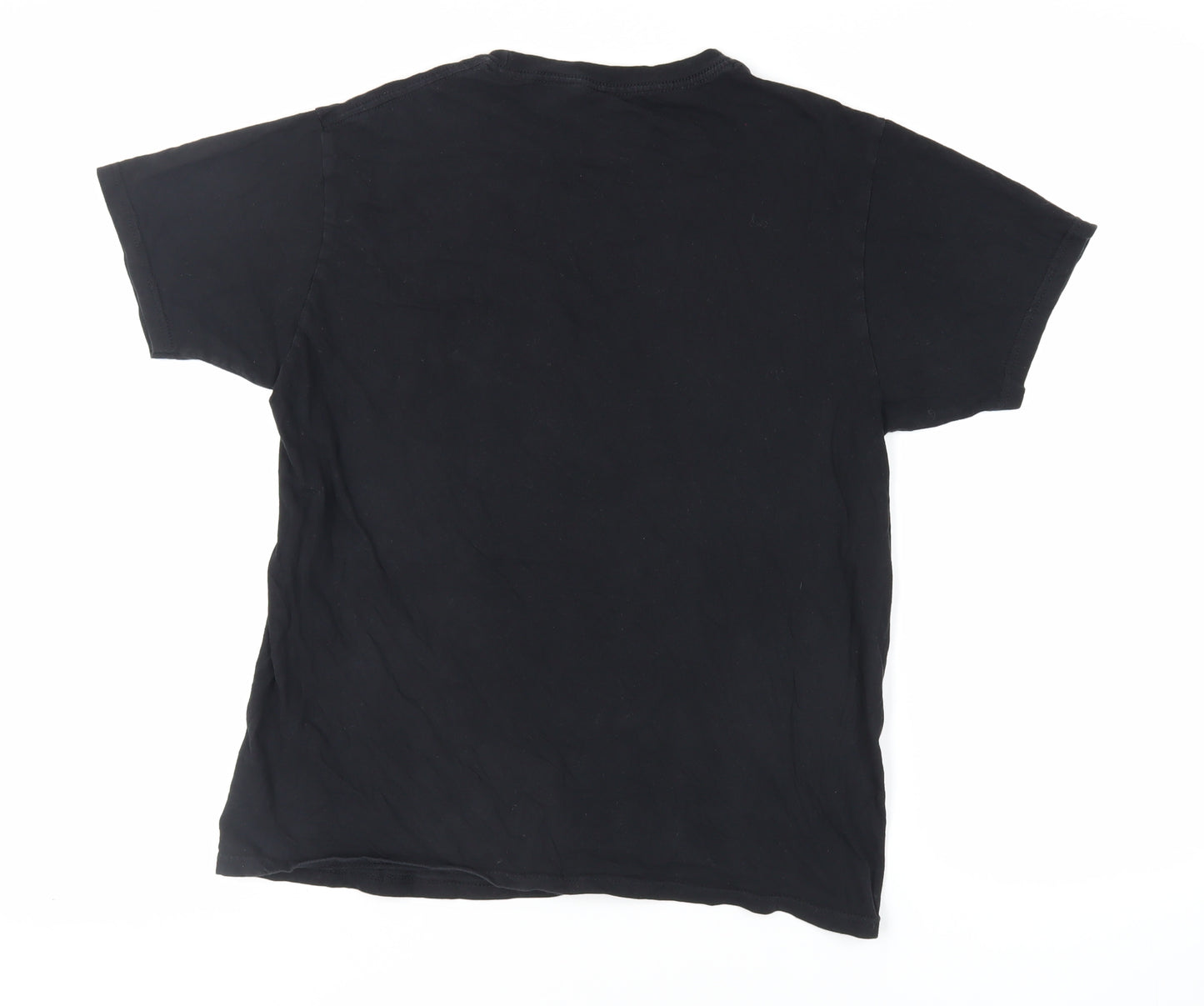 Element Mens Black Cotton T-Shirt Size M Crew Neck - Logo