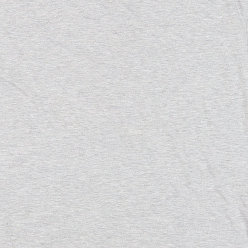 Disney Womens Grey Cotton Basic T-Shirt Size L Crew Neck - Mickey Mouse