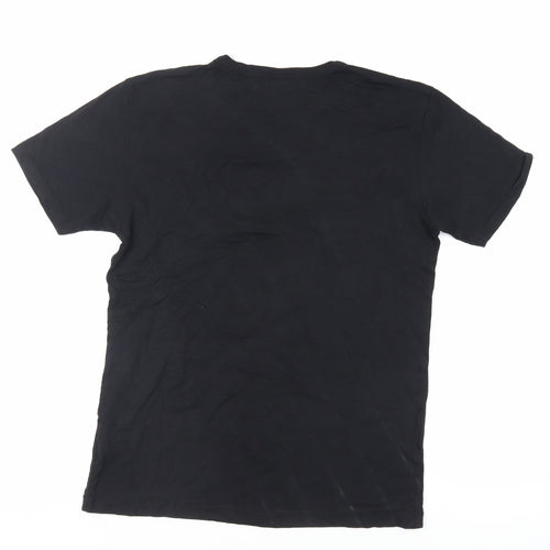 Tomoto Womens Black Viscose Basic T-Shirt Size S Crew Neck