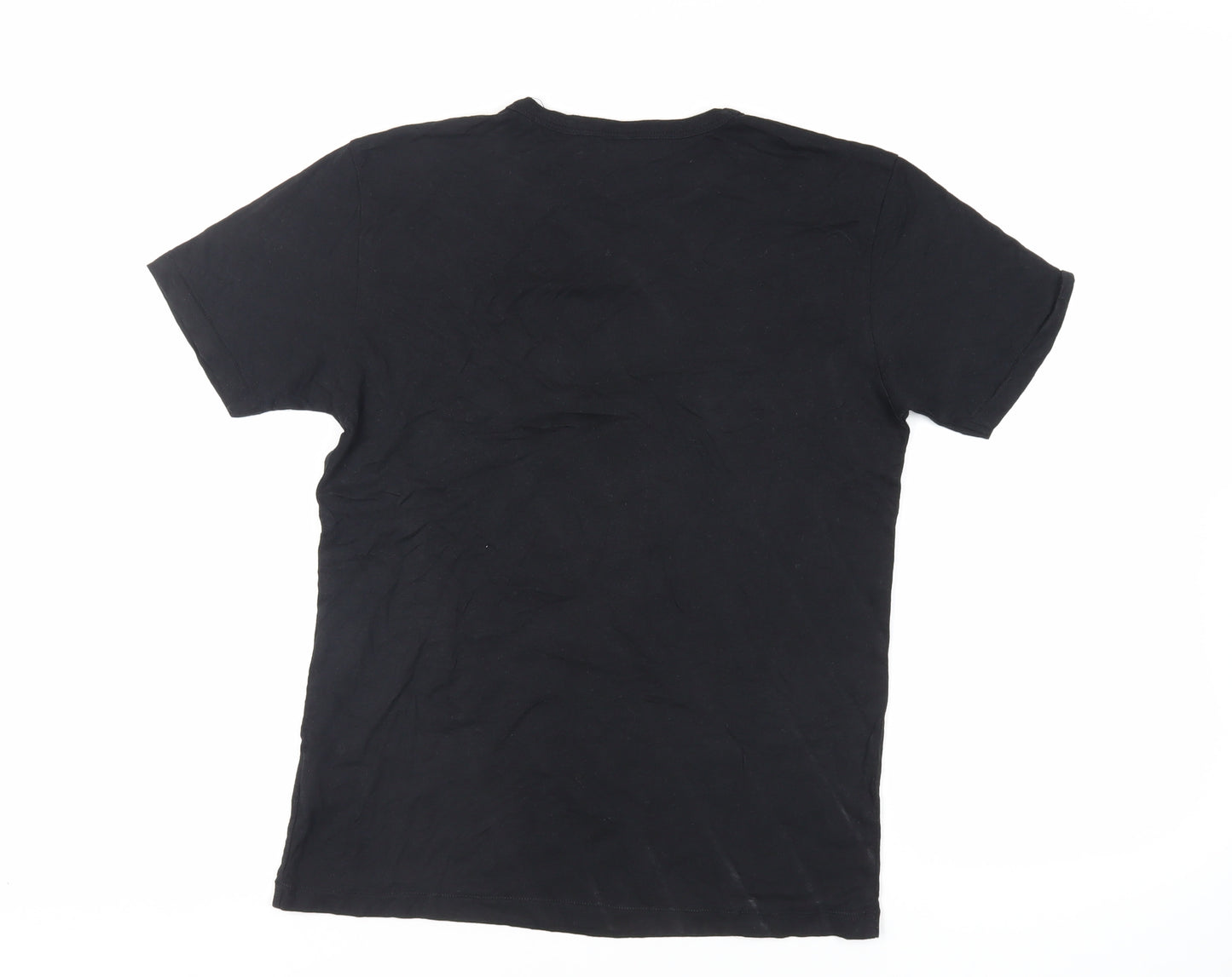 Tomoto Womens Black Viscose Basic T-Shirt Size S Crew Neck