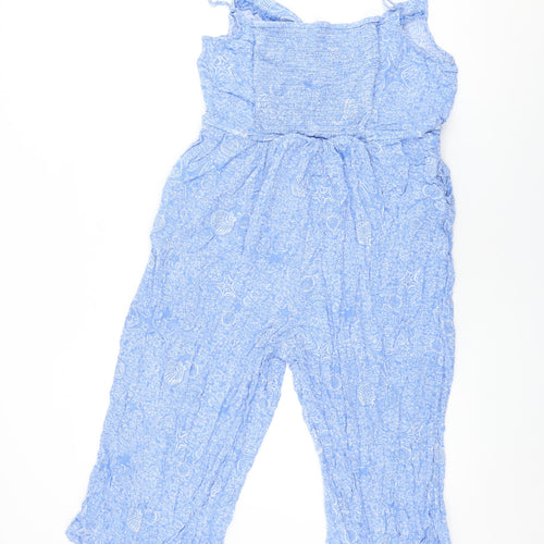 White Stuff Womens Blue Geometric Viscose Jumpsuit One-Piece Size XL L17 in Pullover