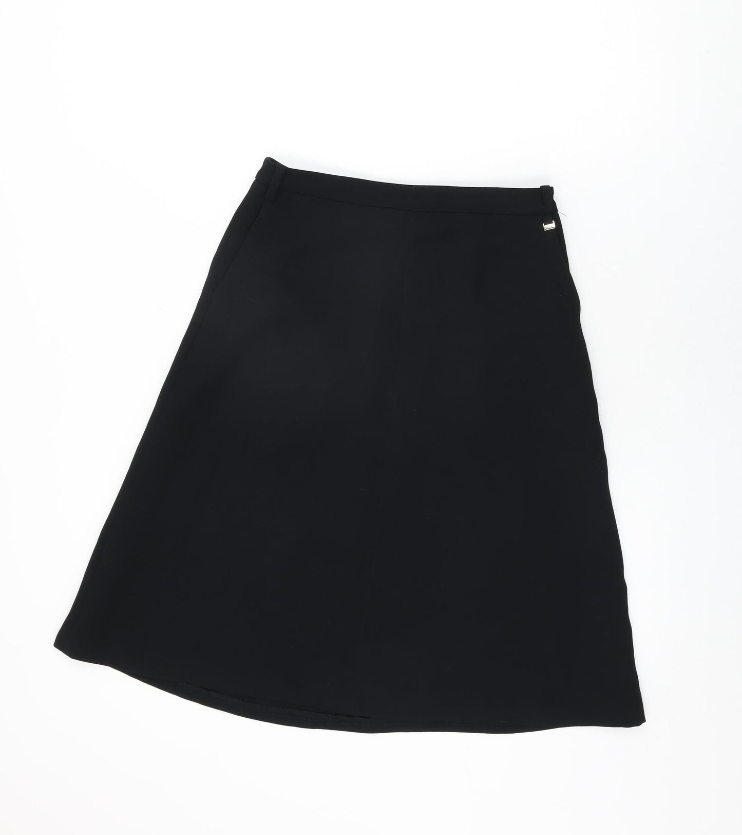 Espirit Womens Black Polyester Swing Skirt Size 8 Zip