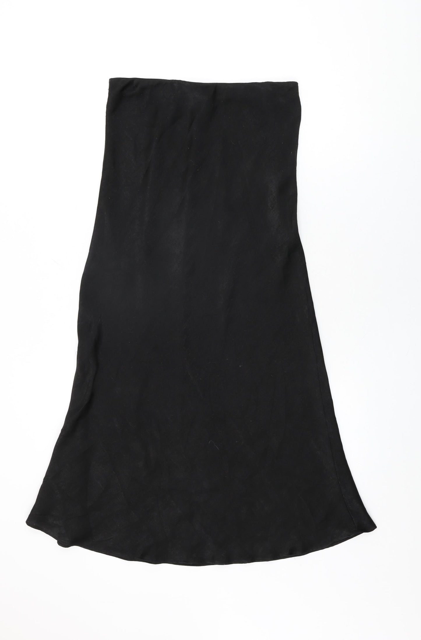 Boohoo Womens Black Polyester Flare Skirt Size 12