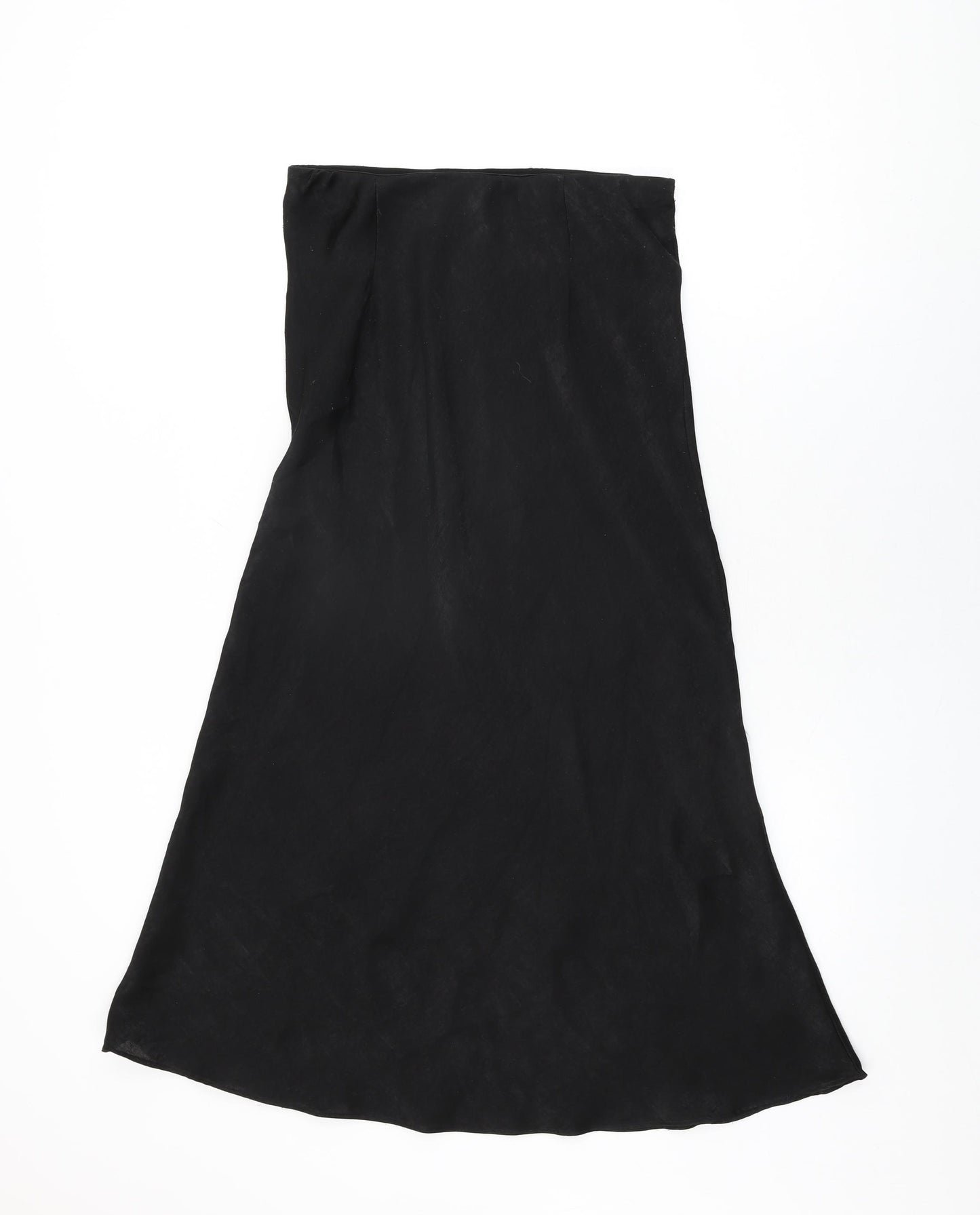 Boohoo Womens Black Polyester Flare Skirt Size 12