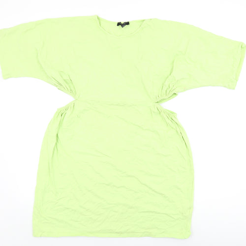 New Look Womens Green Cotton Shift Size 20 Round Neck Pullover