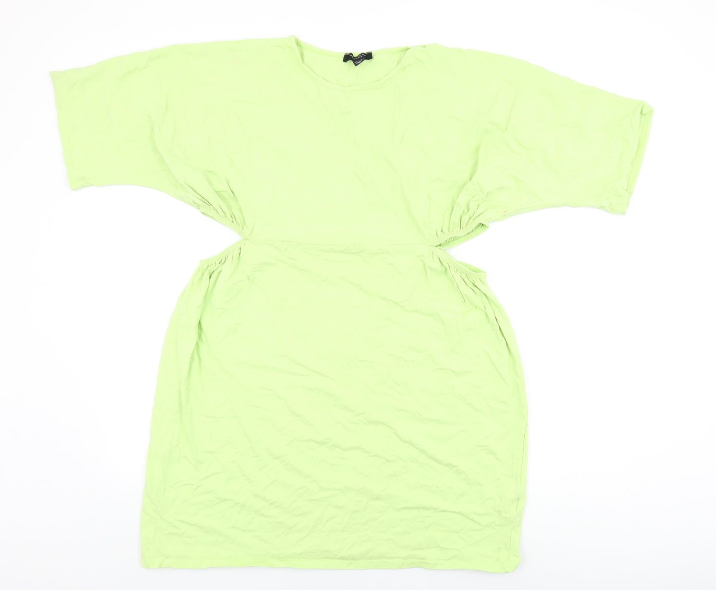 New Look Womens Green Cotton Shift Size 20 Round Neck Pullover