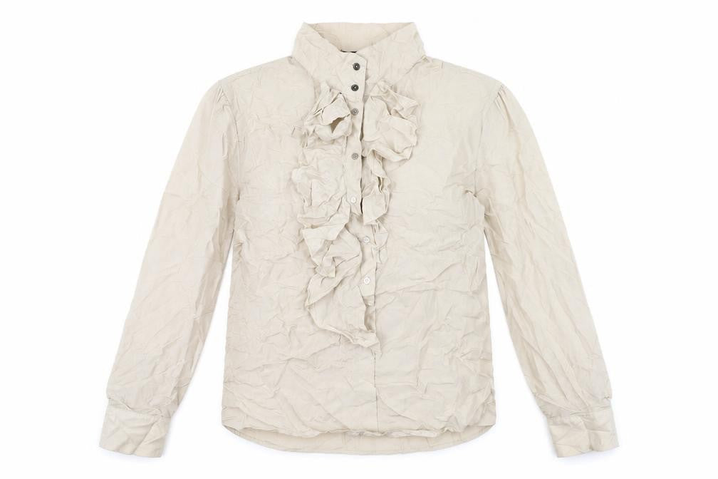 Cinque Womens Beige Viscose Basic Blouse Size 14 High Neck