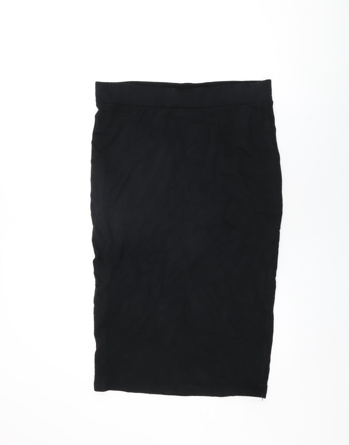 Zara Womens Black Cotton Straight & Pencil Skirt Size M - Size M/L