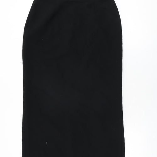 Monsoon Womens Black Polyester Straight & Pencil Skirt Size 14 Zip