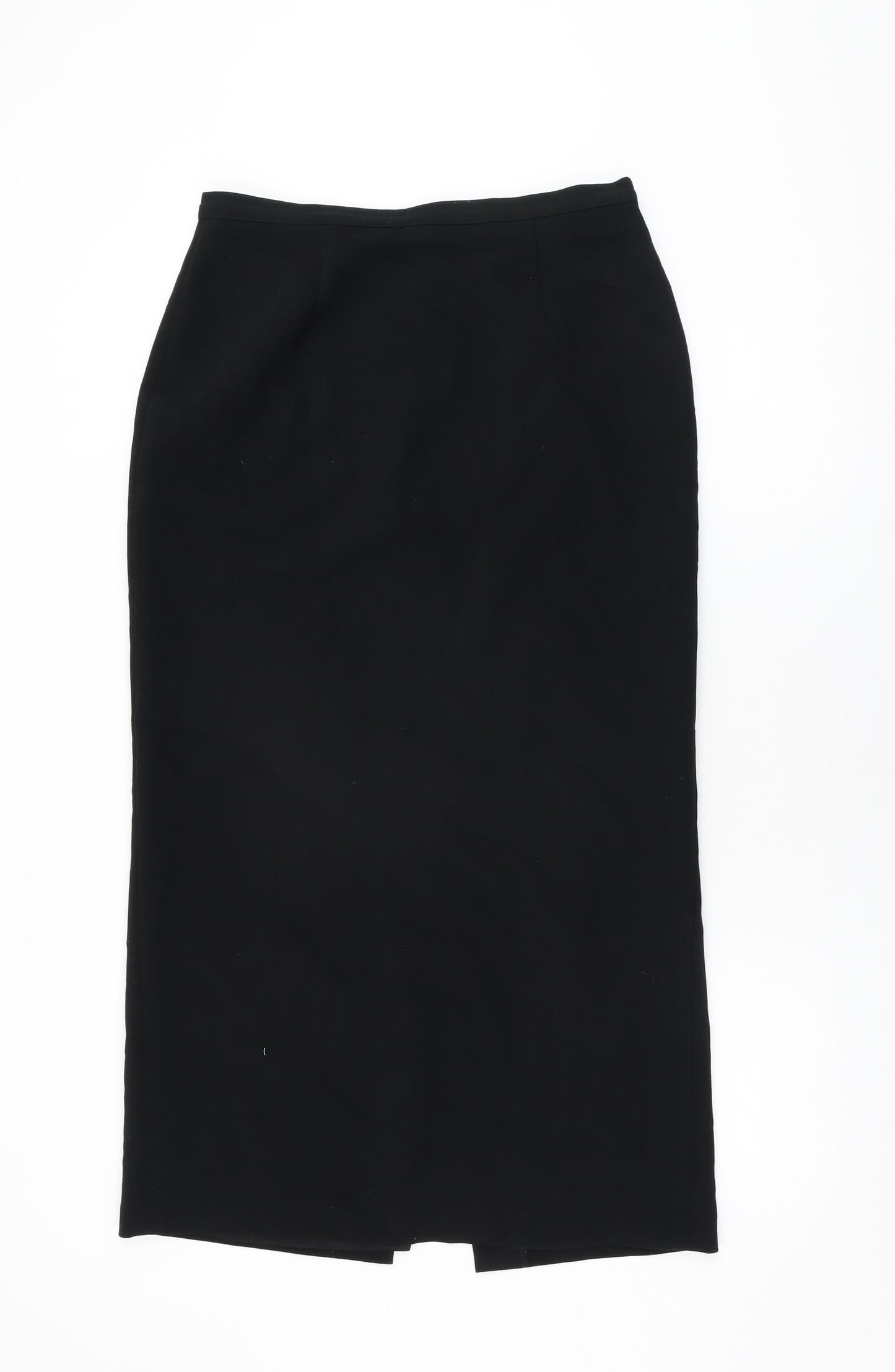 Monsoon Womens Black Polyester Straight & Pencil Skirt Size 14 Zip