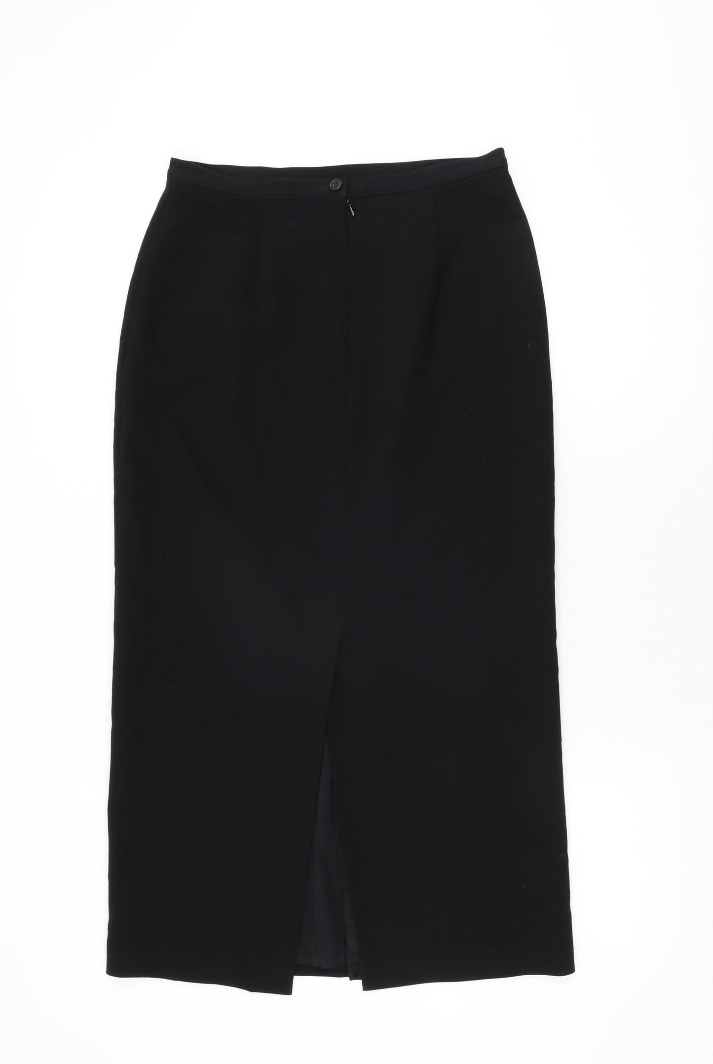 Monsoon Womens Black Polyester Straight & Pencil Skirt Size 14 Zip