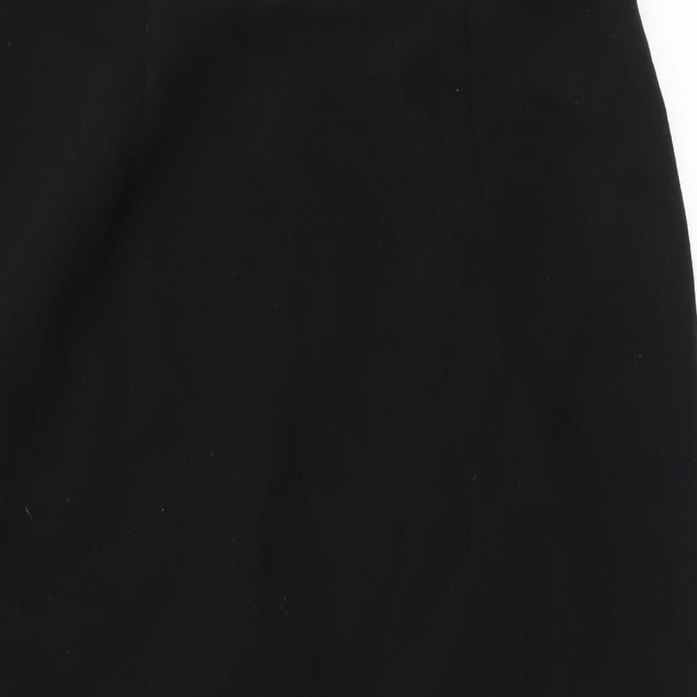 Monsoon Womens Black Polyester Straight & Pencil Skirt Size 14 Zip