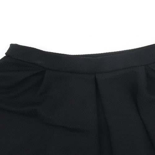 Miss Selfridge Womens Black Polyester Skater Skirt Size 8