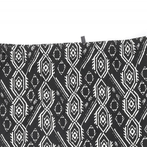 Label Be Womens Black Geometric Cotton Straight & Pencil Skirt Size 16