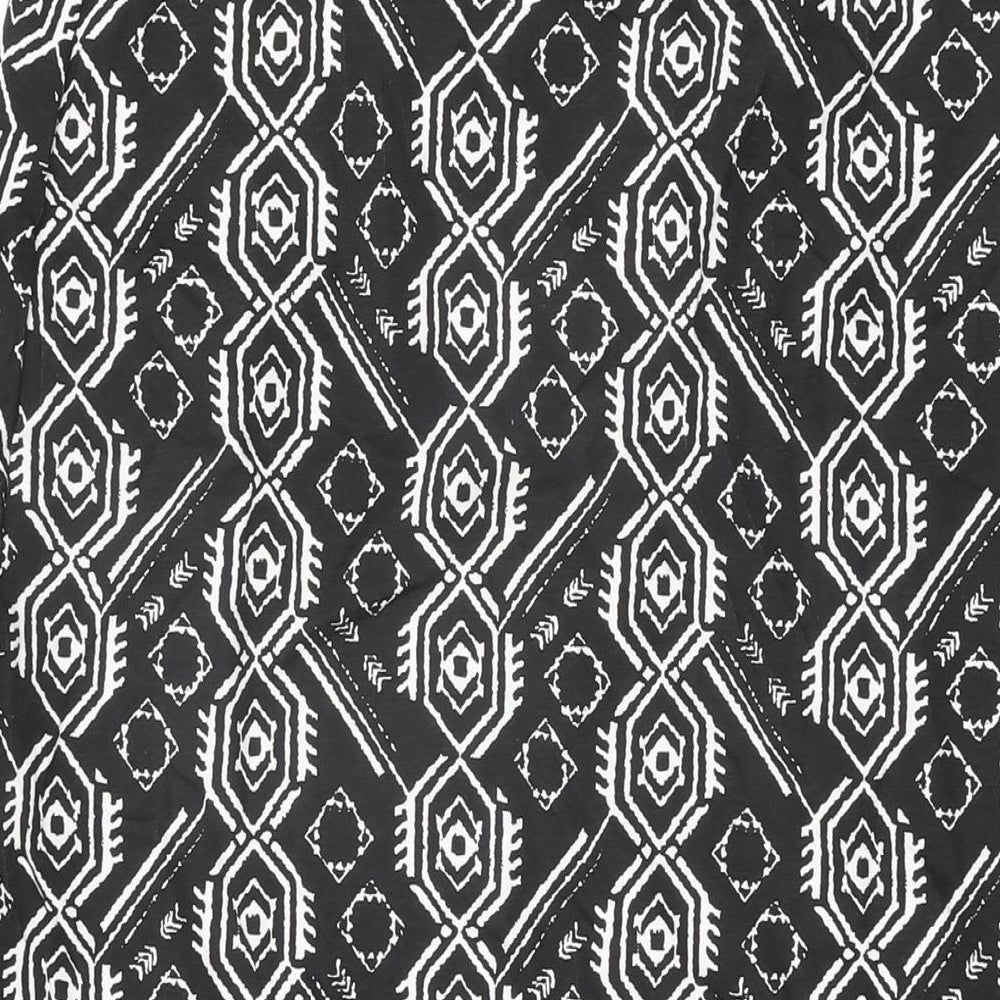 Label Be Womens Black Geometric Cotton Straight & Pencil Skirt Size 16