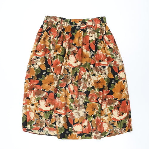 Debenhams Womens Multicoloured Floral Acrylic Swing Skirt Size 14