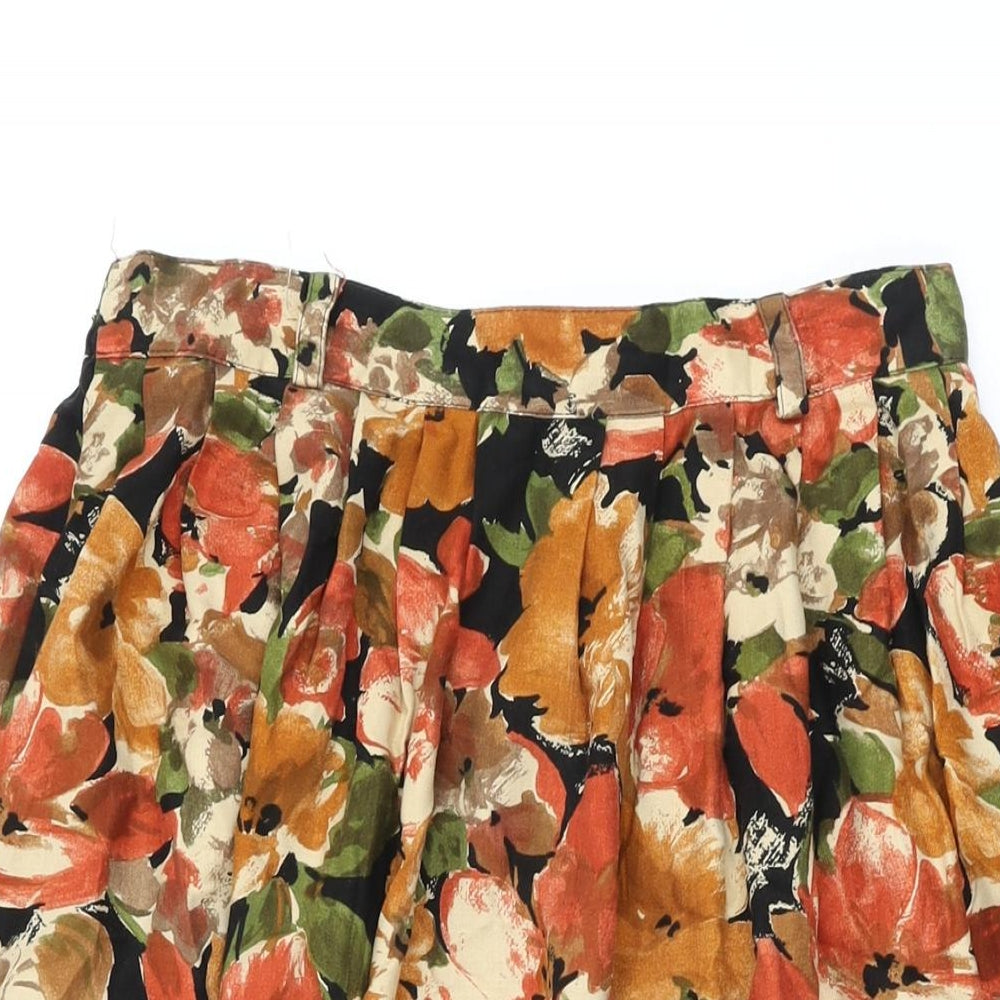 Debenhams Womens Multicoloured Floral Acrylic Swing Skirt Size 14