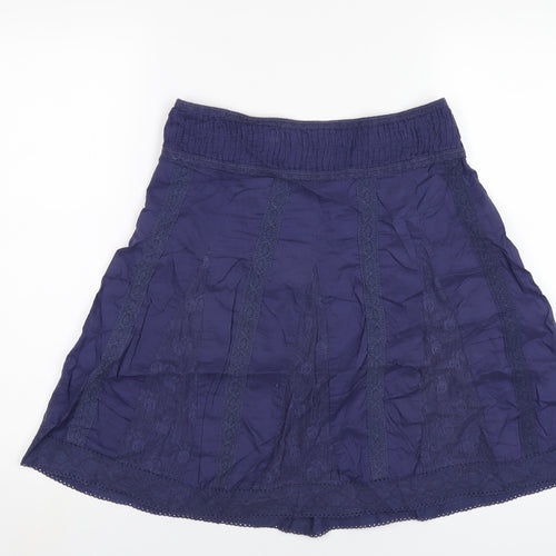 Dorothy Perkins Womens Blue Cotton A-Line Skirt Size 10