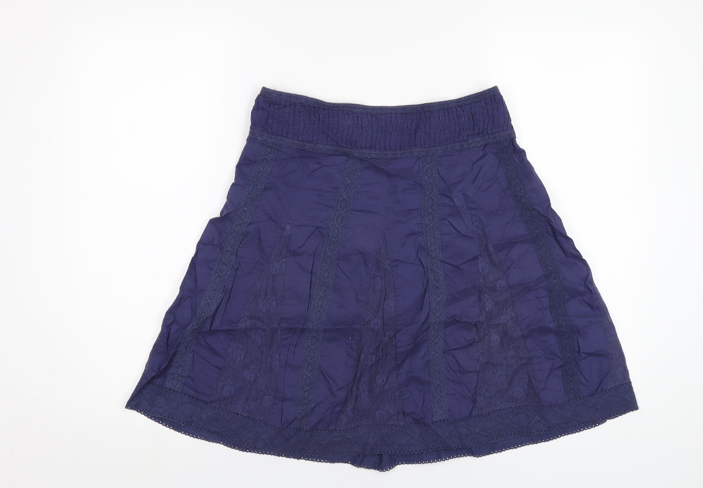 Dorothy Perkins Womens Blue Cotton A-Line Skirt Size 10