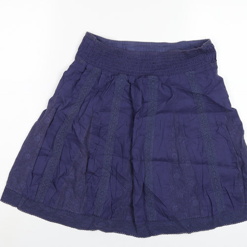 Dorothy Perkins Womens Blue Cotton A-Line Skirt Size 10