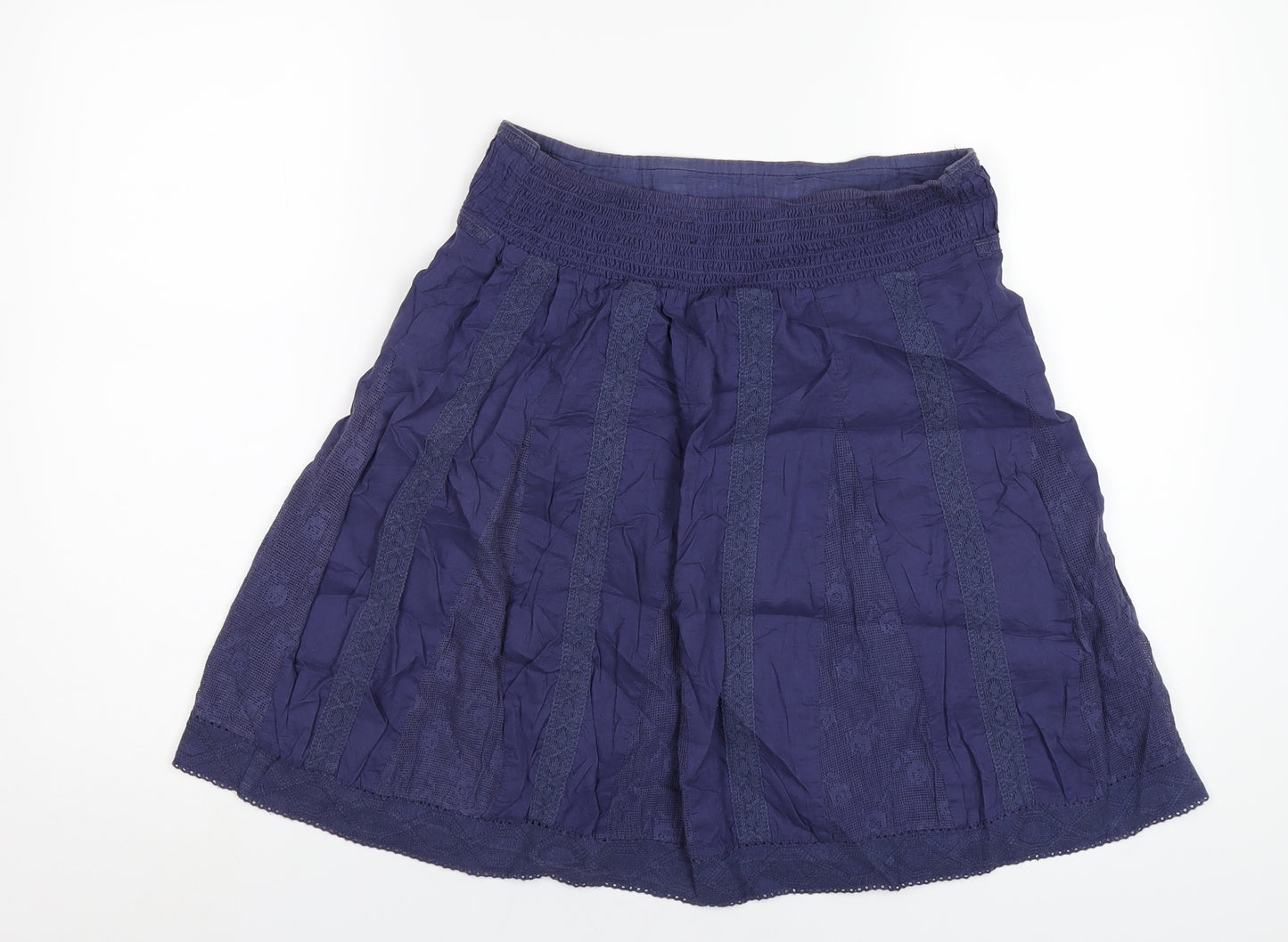 Dorothy Perkins Womens Blue Cotton A-Line Skirt Size 10