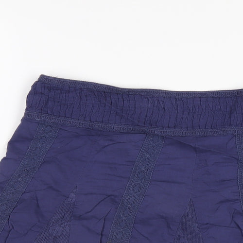 Dorothy Perkins Womens Blue Cotton A-Line Skirt Size 10