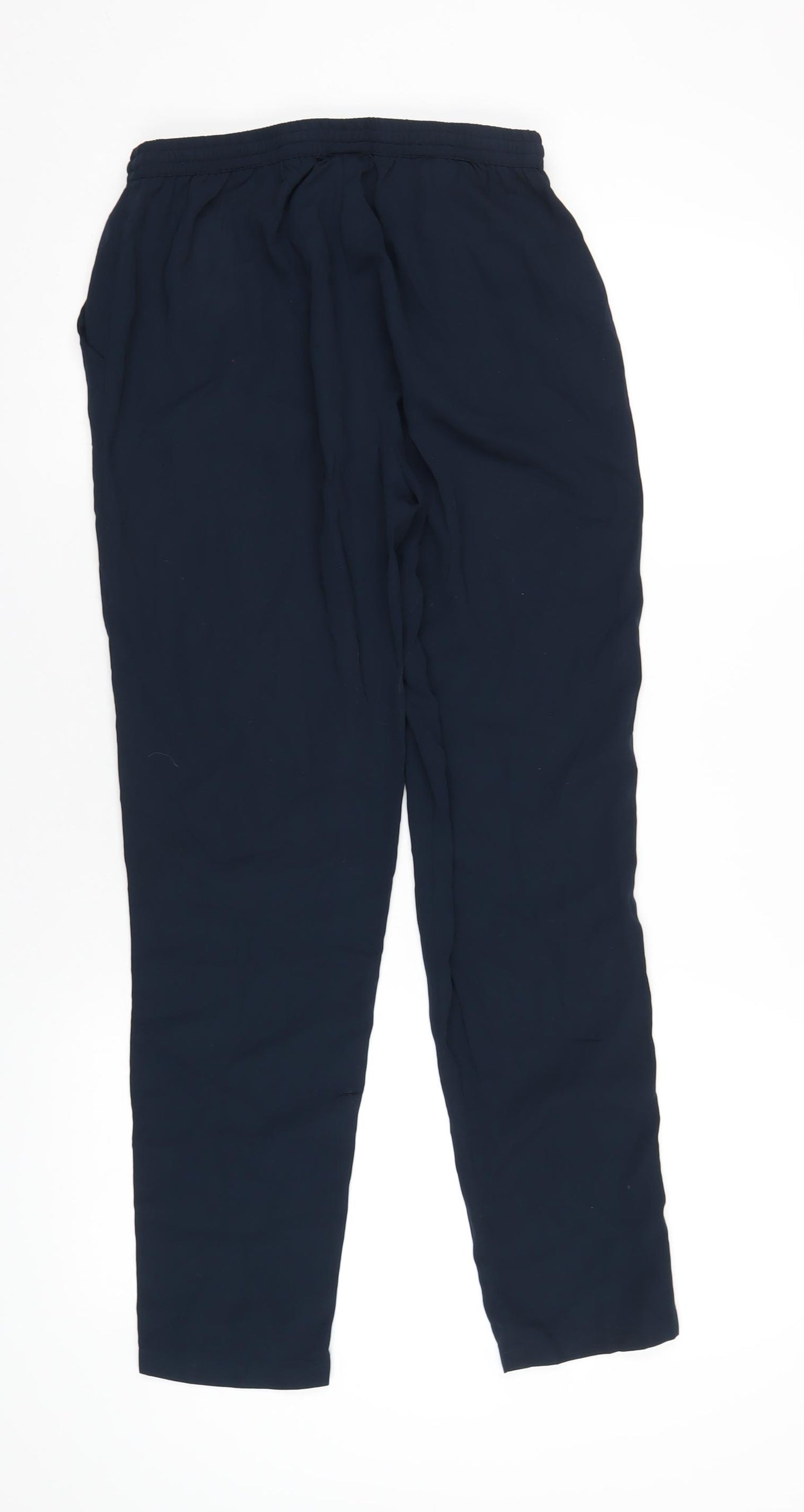 Only Womens Blue Polyester Trousers Size 8 L29 in Regular Drawstring