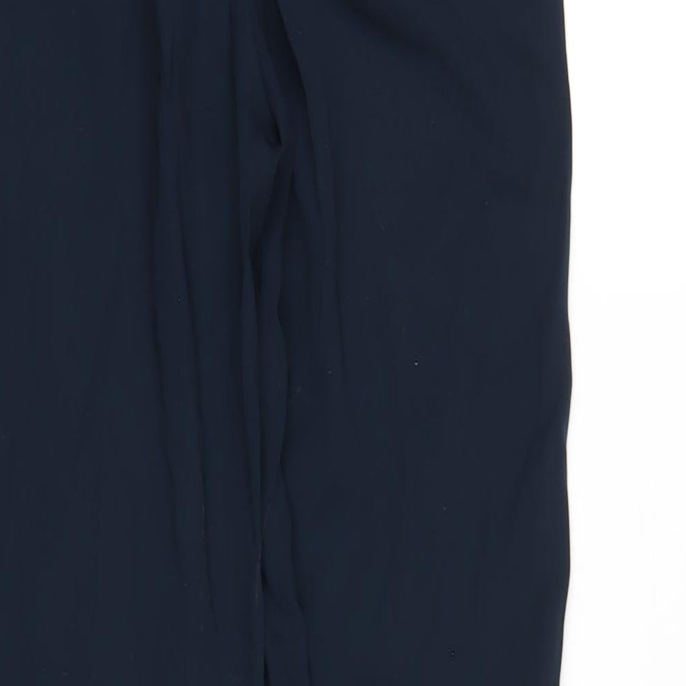 Only Womens Blue Polyester Trousers Size 8 L29 in Regular Drawstring