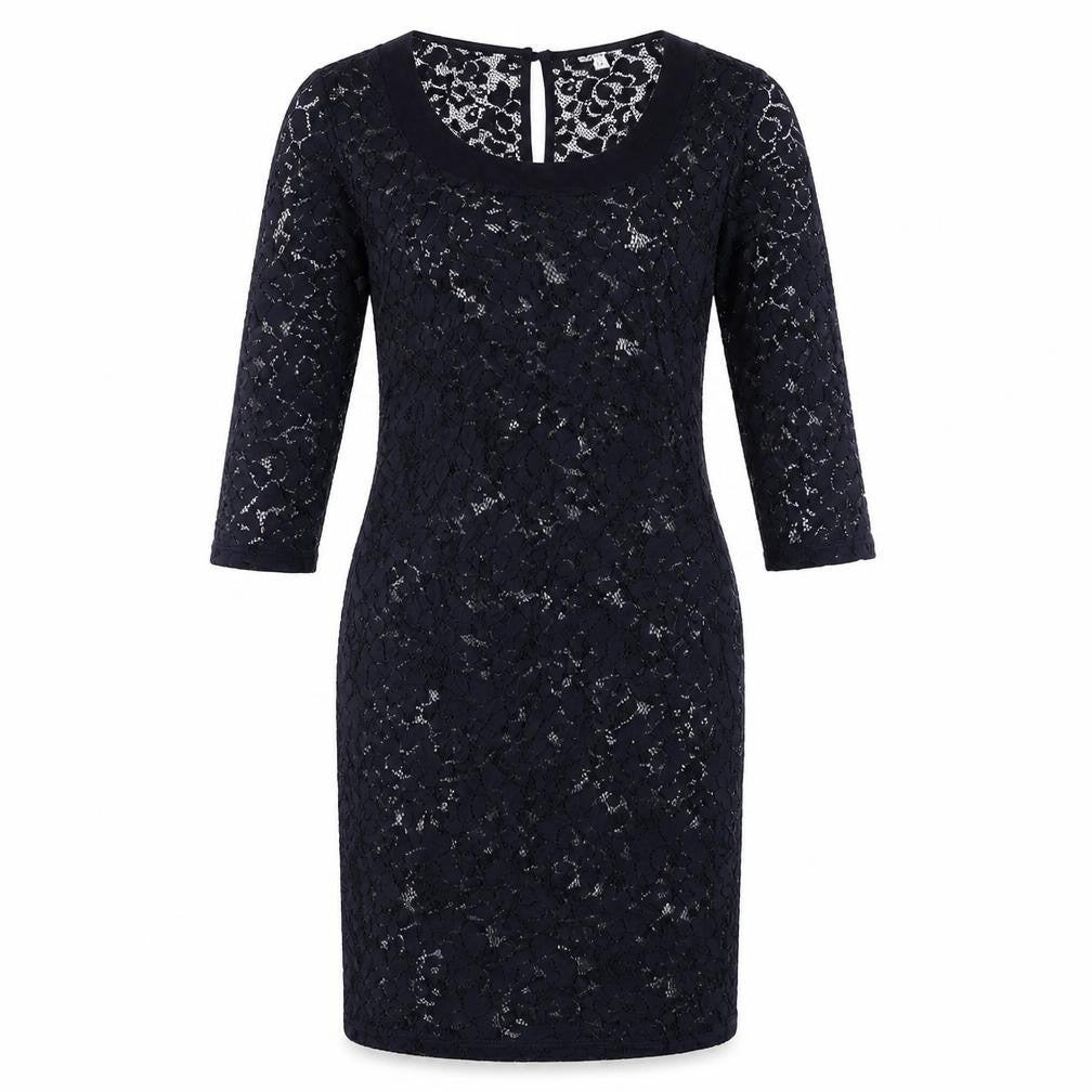 Body Frock Womens Blue Polyester Bodycon Size 14 Scoop Neck Zip
