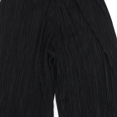 New Look Womens Black Polyester Cropped Trousers Size 8 L23 in Regular