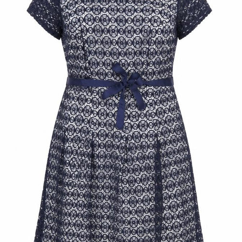 Betty Jackson Womens Blue Cotton A-Line Size 20 Round Neck Zip