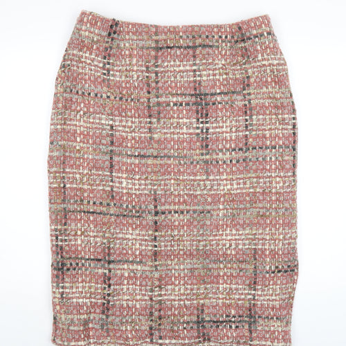 Alex & Co Womens Multicoloured Wool Straight & Pencil Skirt Size 18 Zip