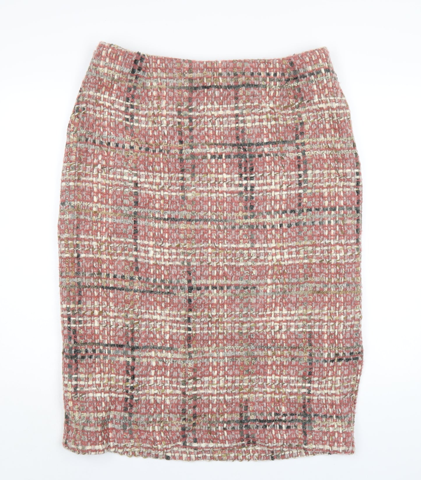 Alex & Co Womens Multicoloured Wool Straight & Pencil Skirt Size 18 Zip