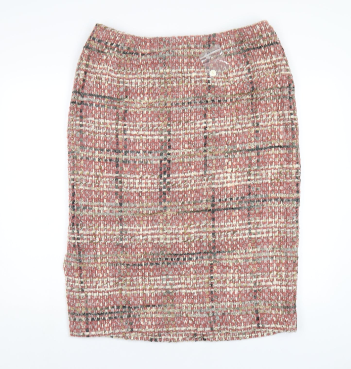 Alex & Co Womens Multicoloured Wool Straight & Pencil Skirt Size 18 Zip