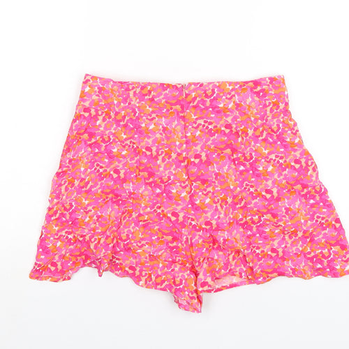 Nobody's Child Womens Pink Viscose Basic Shorts Size 8 Regular Zip