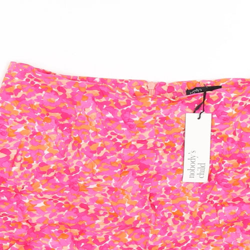 Nobody's Child Womens Pink Viscose Basic Shorts Size 8 Regular Zip