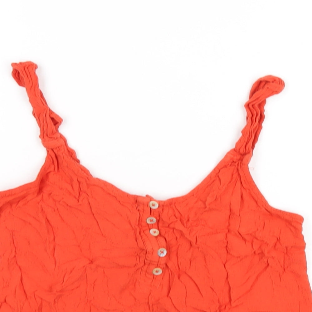 NEXT Womens Orange Viscose Camisole Tank Size 12 Scoop Neck
