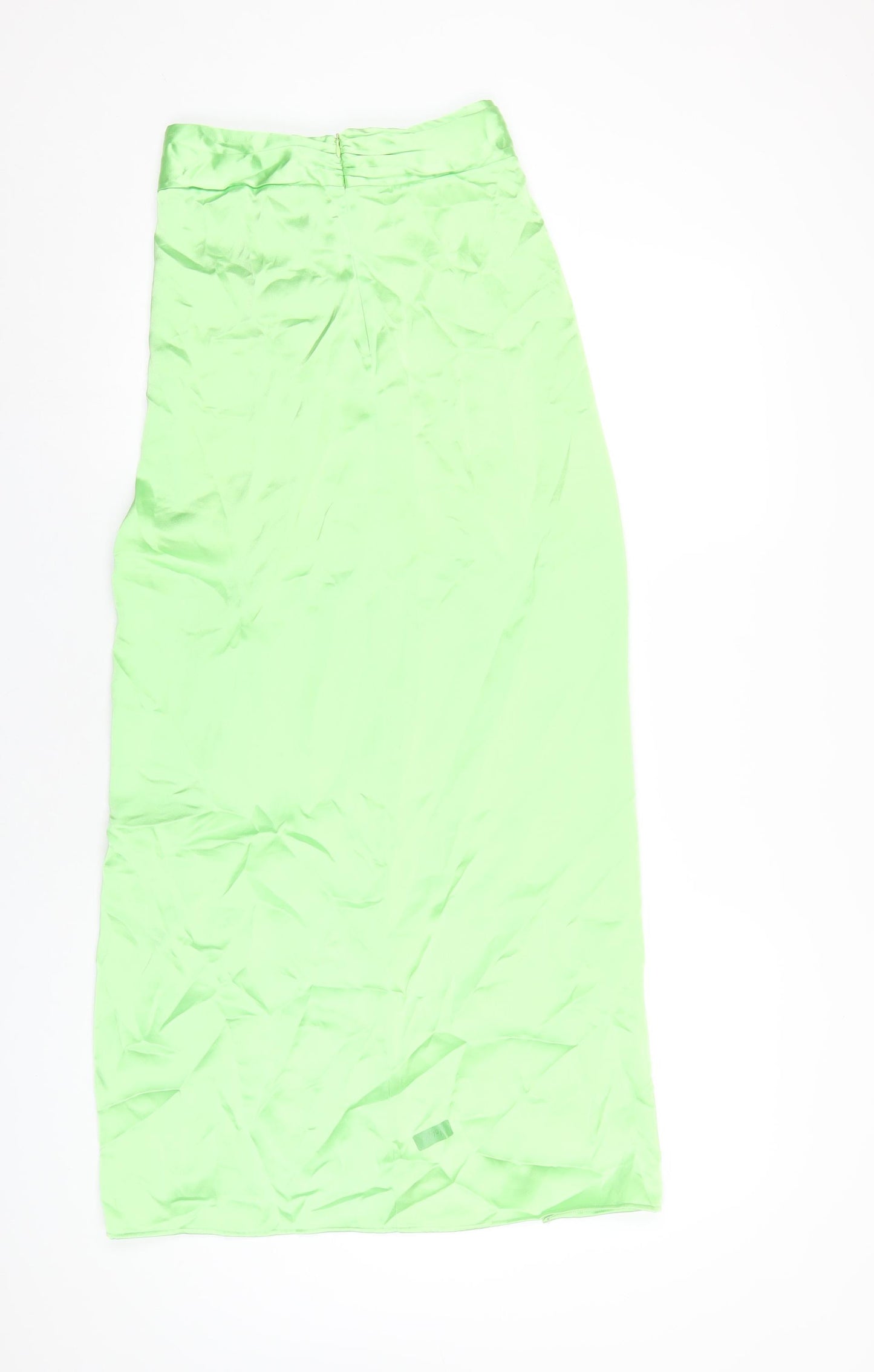 Zara Womens Green Polyester A-Line Skirt Size XS Zip