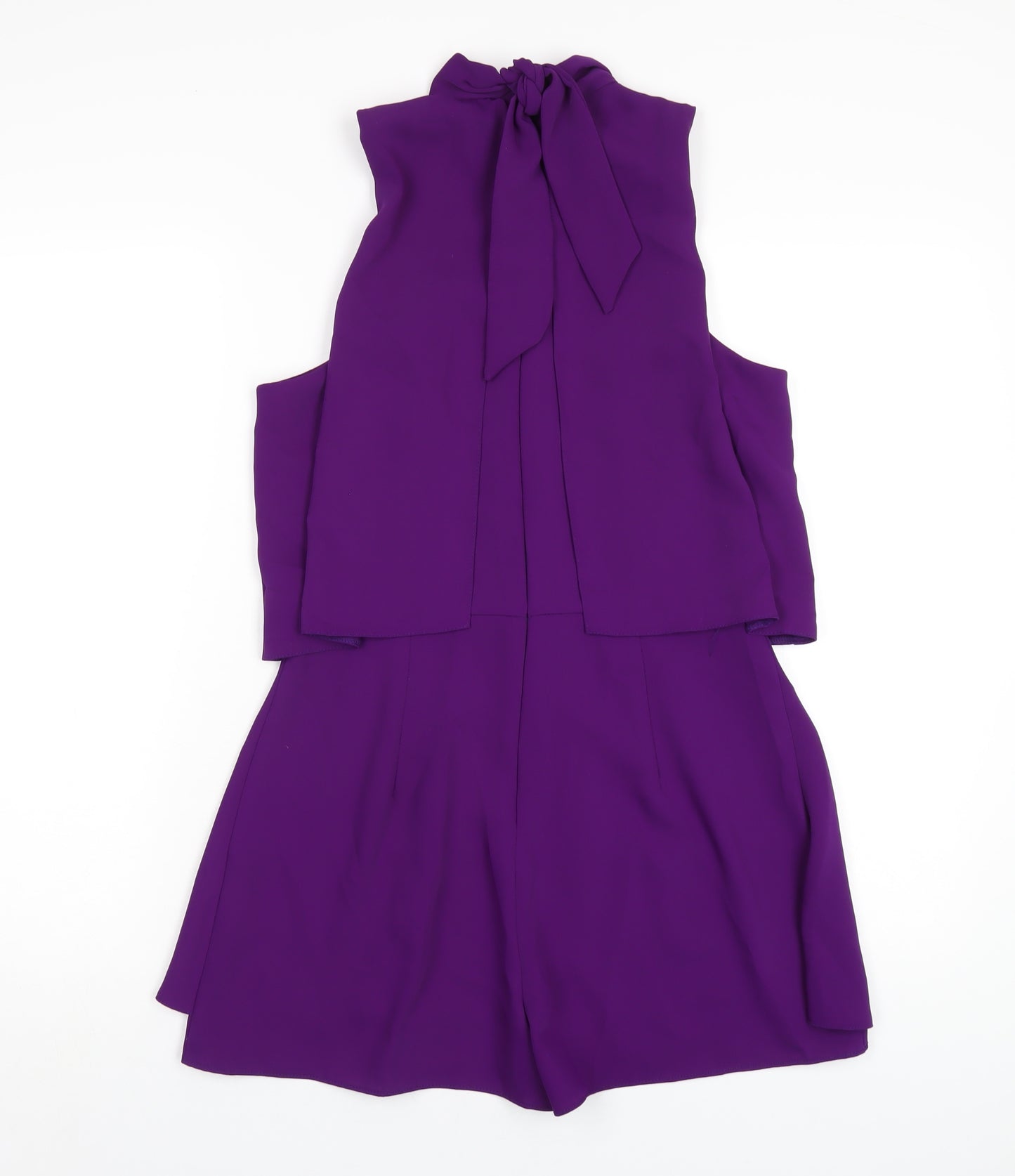 River Island Womens Purple Polyester Playsuit One-Piece Size 10 Zip