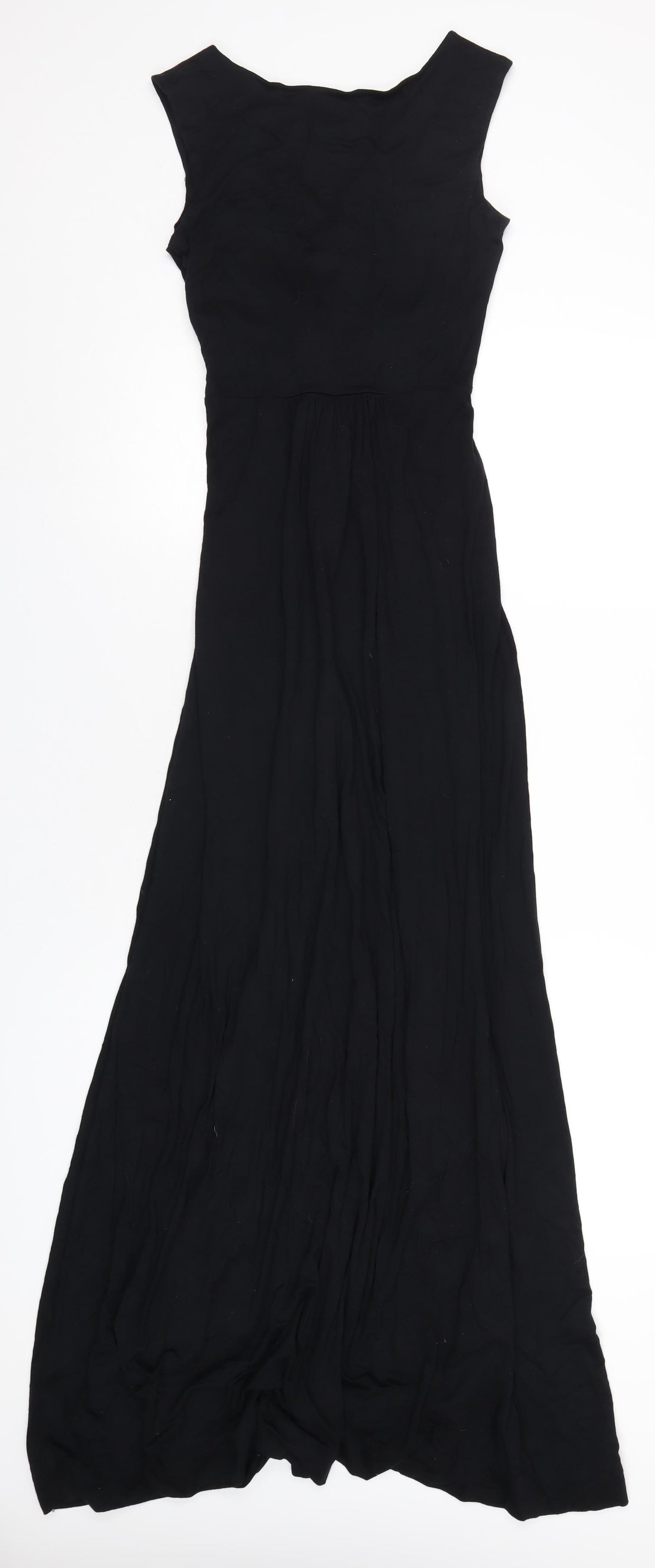 Phase Eight Womens Black Viscose Maxi Size 8 V-Neck Pullover