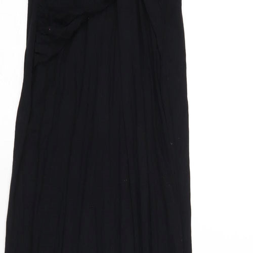 Phase Eight Womens Black Viscose Maxi Size 8 V-Neck Pullover