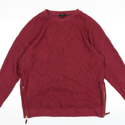 NEXT Womens Red Cotton Pullover Sweatshirt Size M Pullover