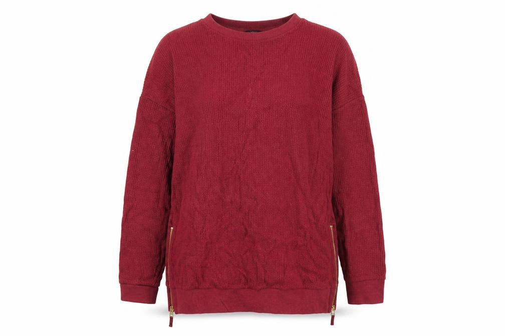 Next Womens Red Cotton Pullover Sweatshirt Size M Pullover