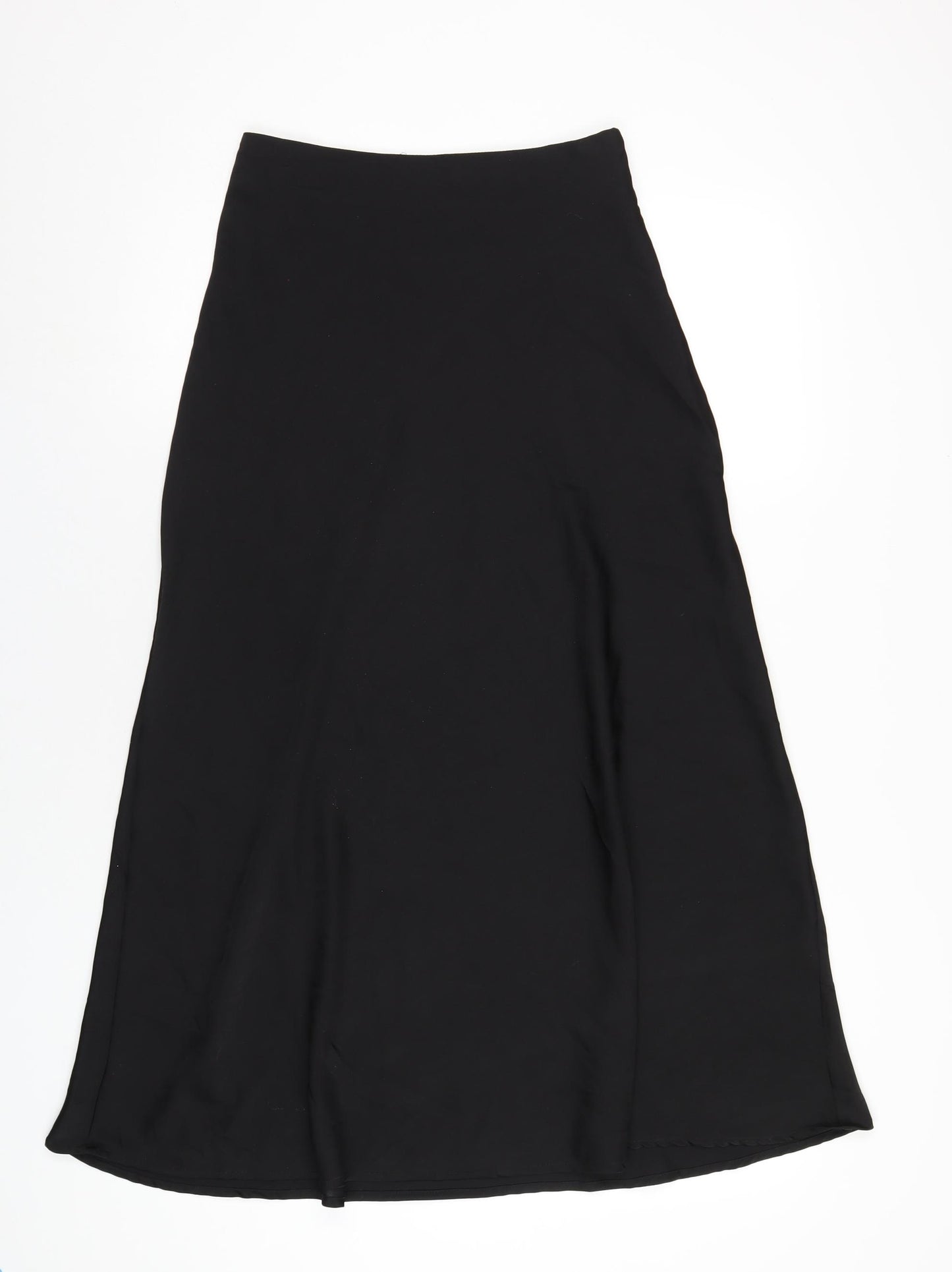 Nanana Womens Black Polyester A-Line Skirt Size 6 Zip