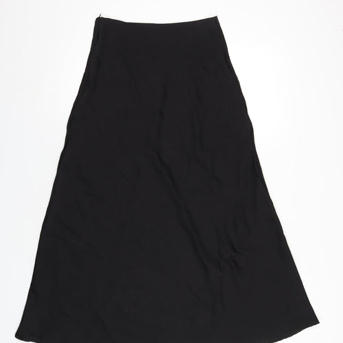 Nanana Womens Black Polyester A-Line Skirt Size 6 Zip